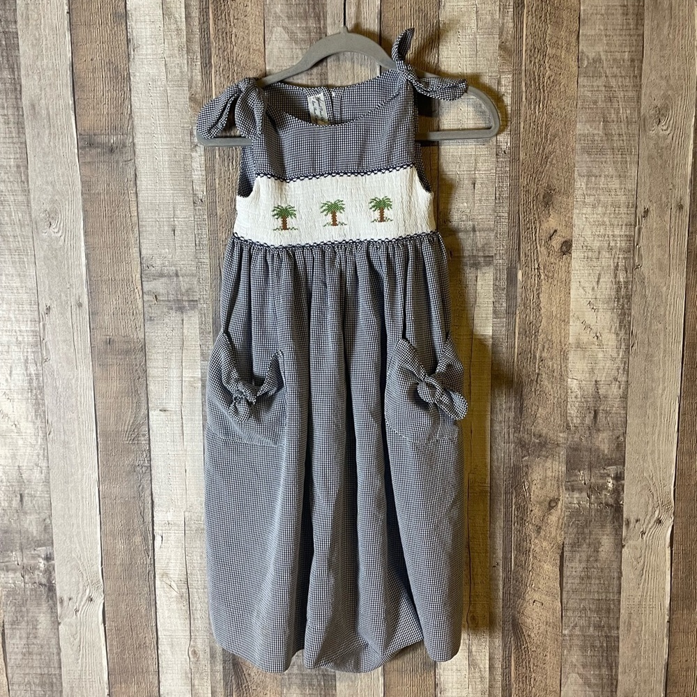 Highland Porch Children Lisa Anne Designs Smocked Palm Tree Dress